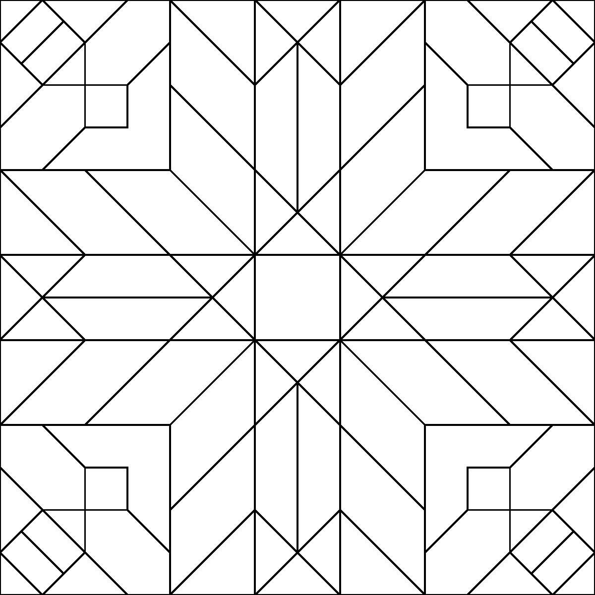 Pattern 32, Bees and Flower barn quilt pattern thumbnail